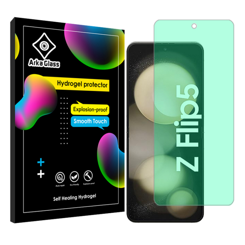 محافظ صفحه نمایش گرین لایت آرکا گلس مدل Tough مناسب برای گوشی موبایل سامسونگ Galaxy Z Flip5 محافظ صفحه نمایش گرین لایت آرکا گلس مدل Tough مناسب برای گوشی موبایل سامسونگ Galaxy Z Flip5