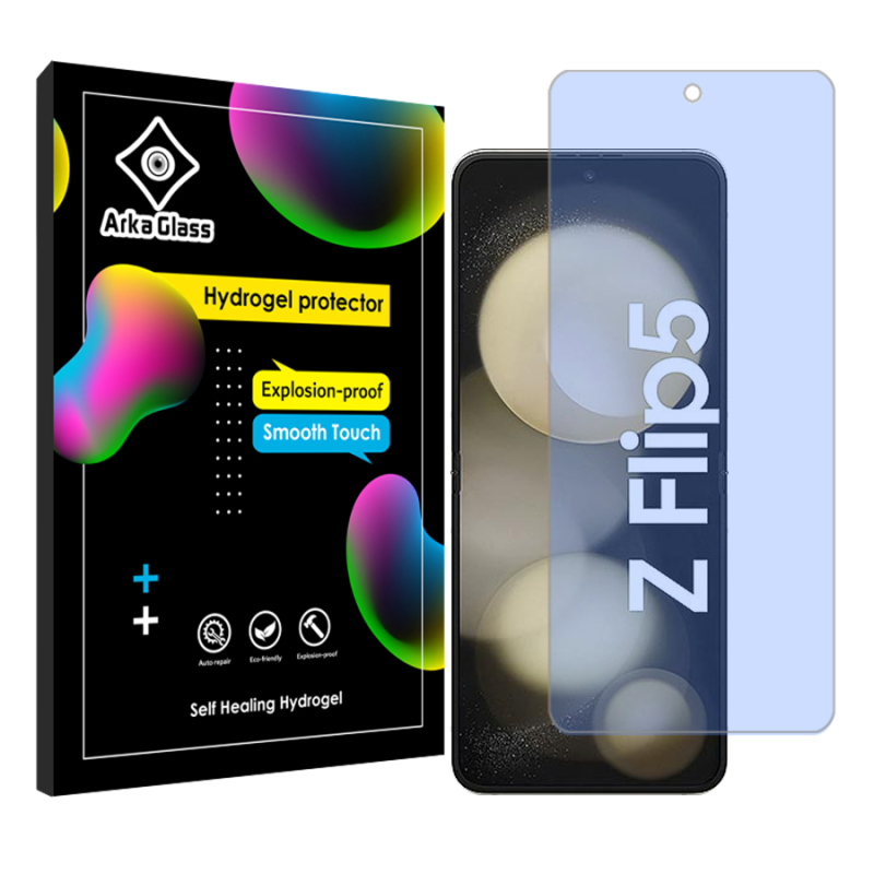 محافظ صفحه نمایش آنتی بلو آرکا گلس مدل Tough مناسب برای گوشی موبایل سامسونگ Galaxy Z Flip5 محافظ صفحه نمایش آنتی بلو آرکا گلس مدل Tough مناسب برای گوشی موبایل سامسونگ Galaxy Z Flip5