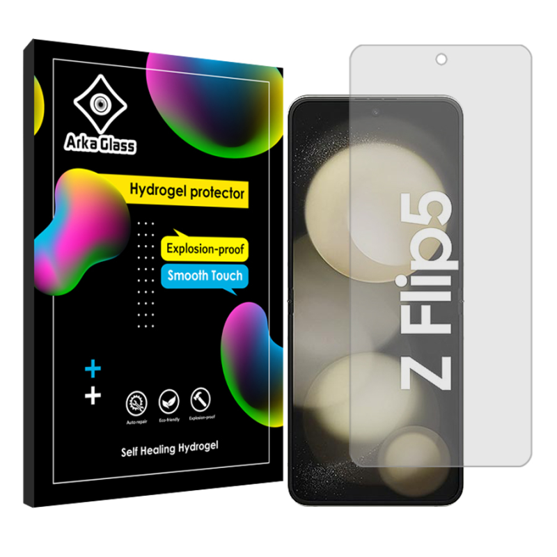 محافظ صفحه نمایش شفاف آرکا گلس مدل Tough مناسب برای گوشی موبایل سامسونگ Galaxy Z Flip5 محافظ صفحه نمایش شفاف آرکا گلس مدل Tough مناسب برای گوشی موبایل سامسونگ Galaxy Z Flip5