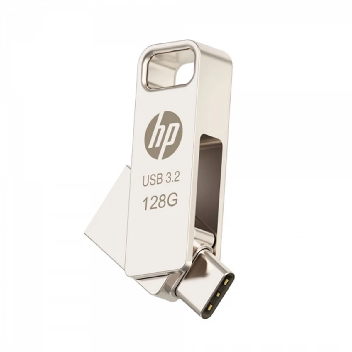 فلش مموری اچ پی USB ۳.۲ مدل x206c ظرفیت 128 گیگابایت-نقره‌ای