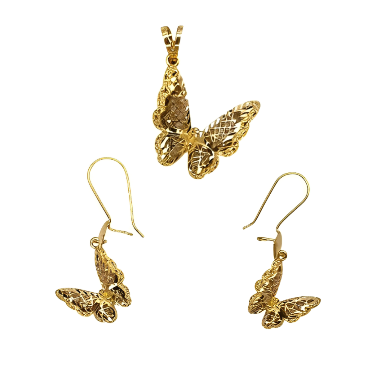 نیم ست طلای 18 عیار زنانه نوا گلد مدل پروانه کد مشبک 66843 نیم ست طلای 18 عیار زنانه نوا گلد مدل پروانه کد مشبک 66843