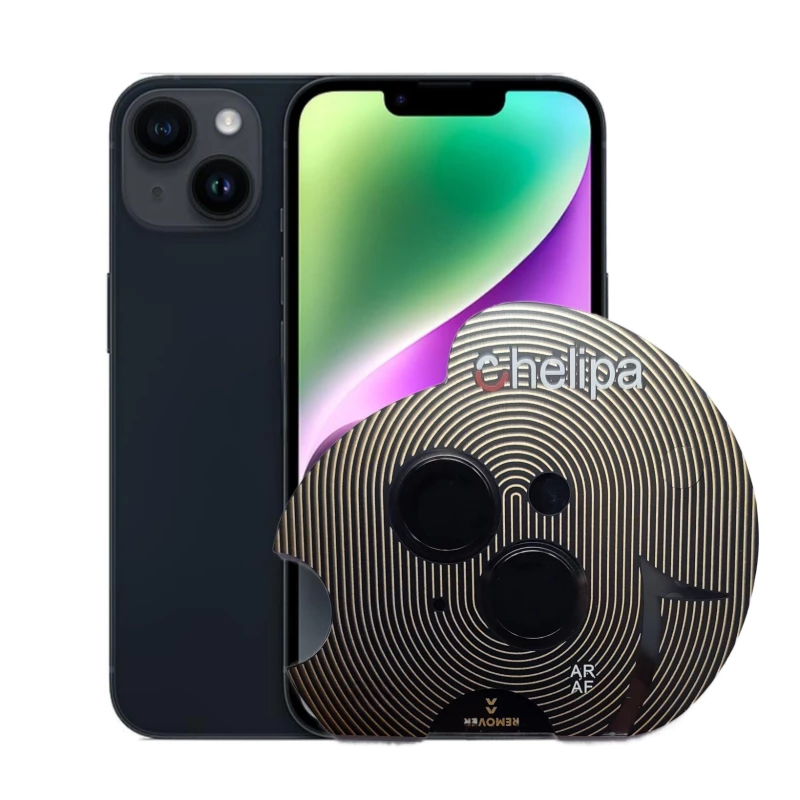 محافظ لنز دوربین گوشی اپل iPhone 14 چلیپا مدل Titanium-سبز تیره