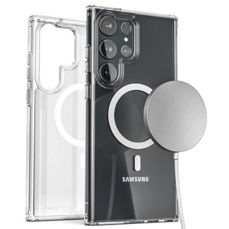 کاور زیفرند گوشی سامسونگ Galaxy S24 Ultra مدل Anti Shock Magsafe-بی رنگ شفاف
