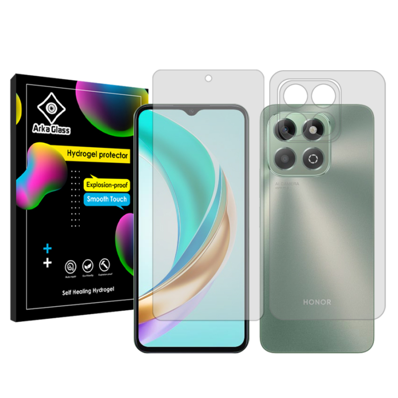 محافظ صفحه نمایش شفاف آرکا گلس مدل Tough مناسب برای گوشی موبایل آنر X6b به همراه محافظ پشت گوشی محافظ صفحه نمایش شفاف آرکا گلس مدل Tough مناسب برای گوشی موبایل آنر X6b به همراه محافظ پشت گوشی