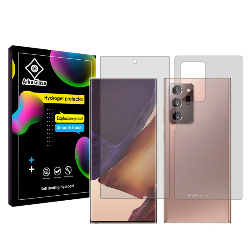 محافظ صفحه نمایش شفاف آرکا گلس مدل Tough مناسب برای گوشی موبایل سامسونگ Galaxy Note20 Ultra 5G به همراه محافظ پشت گوشی محافظ صفحه نمایش شفاف آرکا گلس مدل Tough مناسب برای گوشی موبایل سامسونگ Galaxy Note20 Ultra 5G به همراه محافظ پشت گوشی