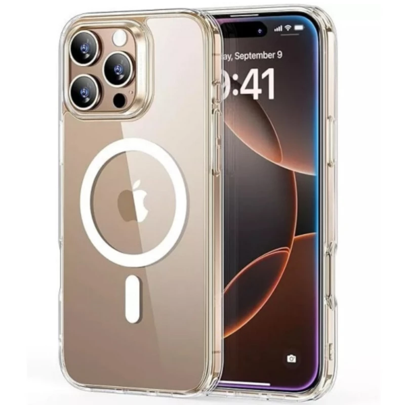 کاور زیفرند گوشی اپل iPhone 16 Pro مدل Anti Shock Magsafe-بی رنگ شفاف کاور زیفرند گوشی اپل iPhone 16 Pro مدل Anti Shock Magsafe-بی رنگ شفاف