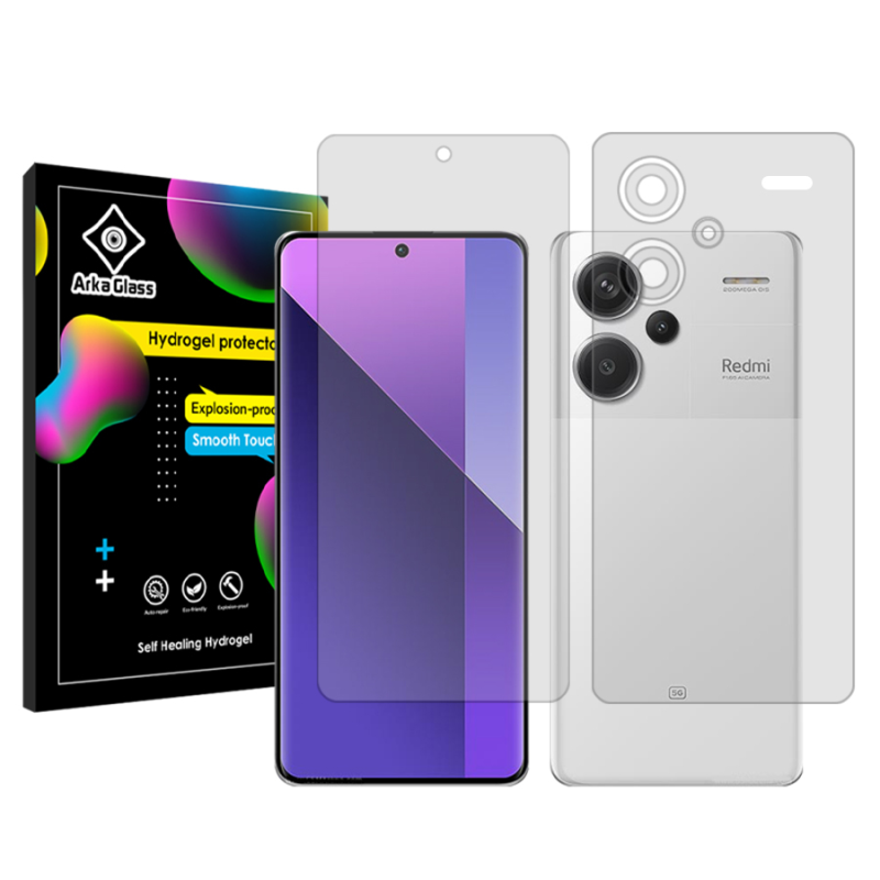 محافظ صفحه نمایش شفاف آرکا گلس مدل Tough مناسب برای گوشی موبایل شیائومی Redmi Note 13 Pro Plus به همراه محافظ پشت گوشی محافظ صفحه نمایش شفاف آرکا گلس مدل Tough مناسب برای گوشی موبایل شیائومی Redmi Note 13 Pro Plus به همراه محافظ پشت گوشی