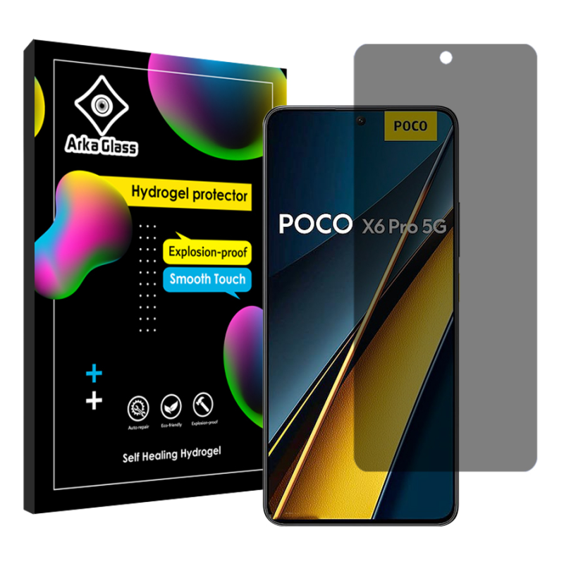 محافظ صفحه نمایش حریم شخصی آرکا گلس مدل Tough مناسب برای گوشی موبایل شیائومی Poco X6 Pro محافظ صفحه نمایش حریم شخصی آرکا گلس مدل Tough مناسب برای گوشی موبایل شیائومی Poco X6 Pro