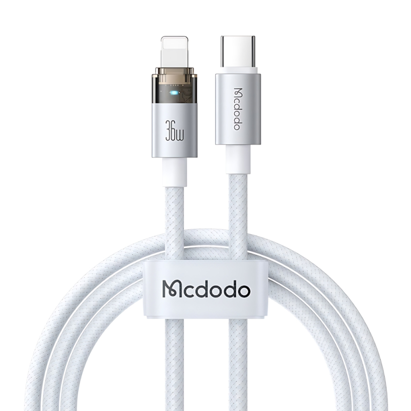 کابل تبدیل USB-C به لایتنینگ مک دودو مدل CA-694 طول 1.2 متر کابل تبدیل USB-C به لایتنینگ مک دودو مدل CA-694 طول 1.2 متر