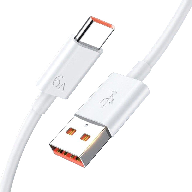 کابل تبدیل USB به USB-C مدل 6A طول 1 متر کابل تبدیل USB به USB-C مدل 6A طول 1 متر