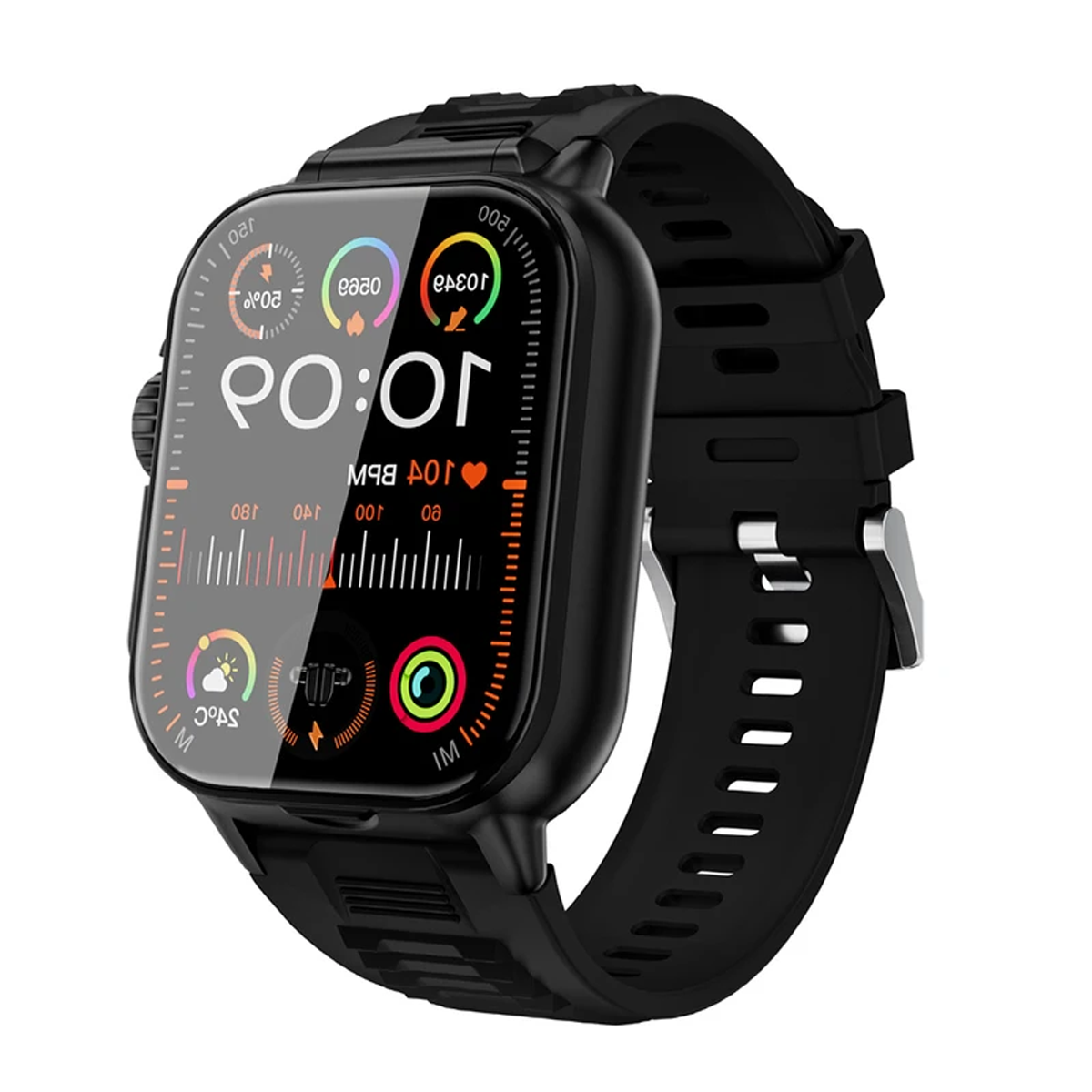 ساعت هوشمند کالوبی مدل GT8 Buds-بدنه مشکی بند مشکی ساعت هوشمند کالوبی مدل GT8 Buds-بدنه مشکی بند مشکی