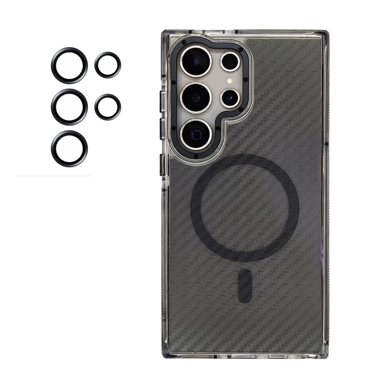 کاور گوشی سامسونگ Galaxy S24 Ultra مدل کربن کد 01 به همراه محافظ لنز-طوسی کاور گوشی سامسونگ Galaxy S24 Ultra مدل کربن کد 01 به همراه محافظ لنز-طوسی