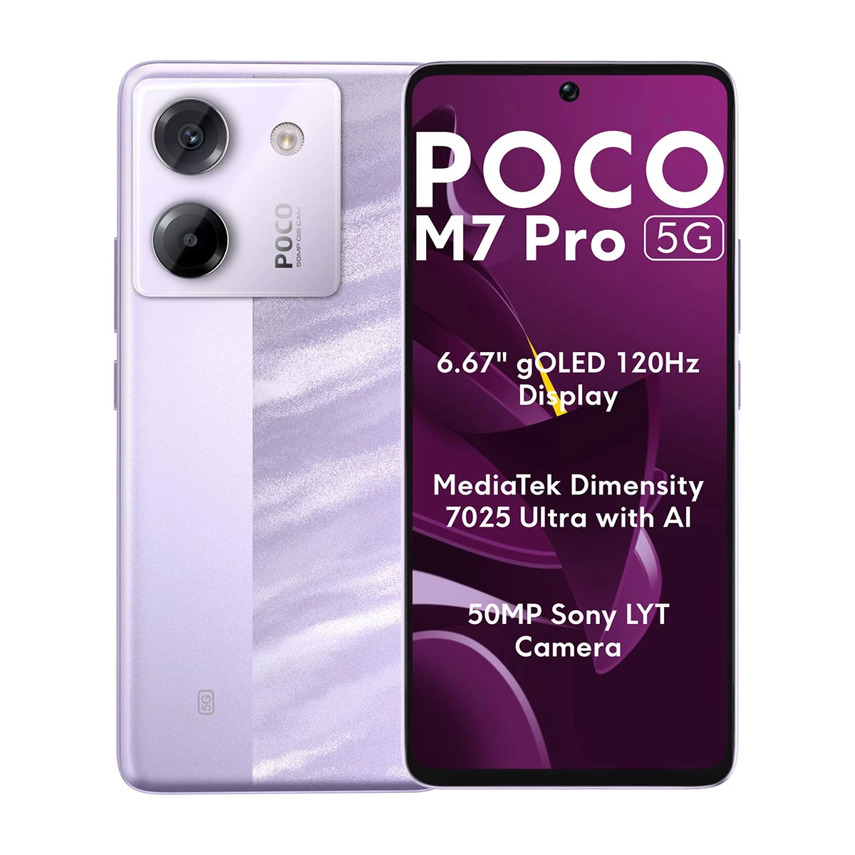 گوشی موبایل پوکو مدل M7 pro 5G ظرفیت 256 گیگابایت رم 12 گیگابایت-بنفش