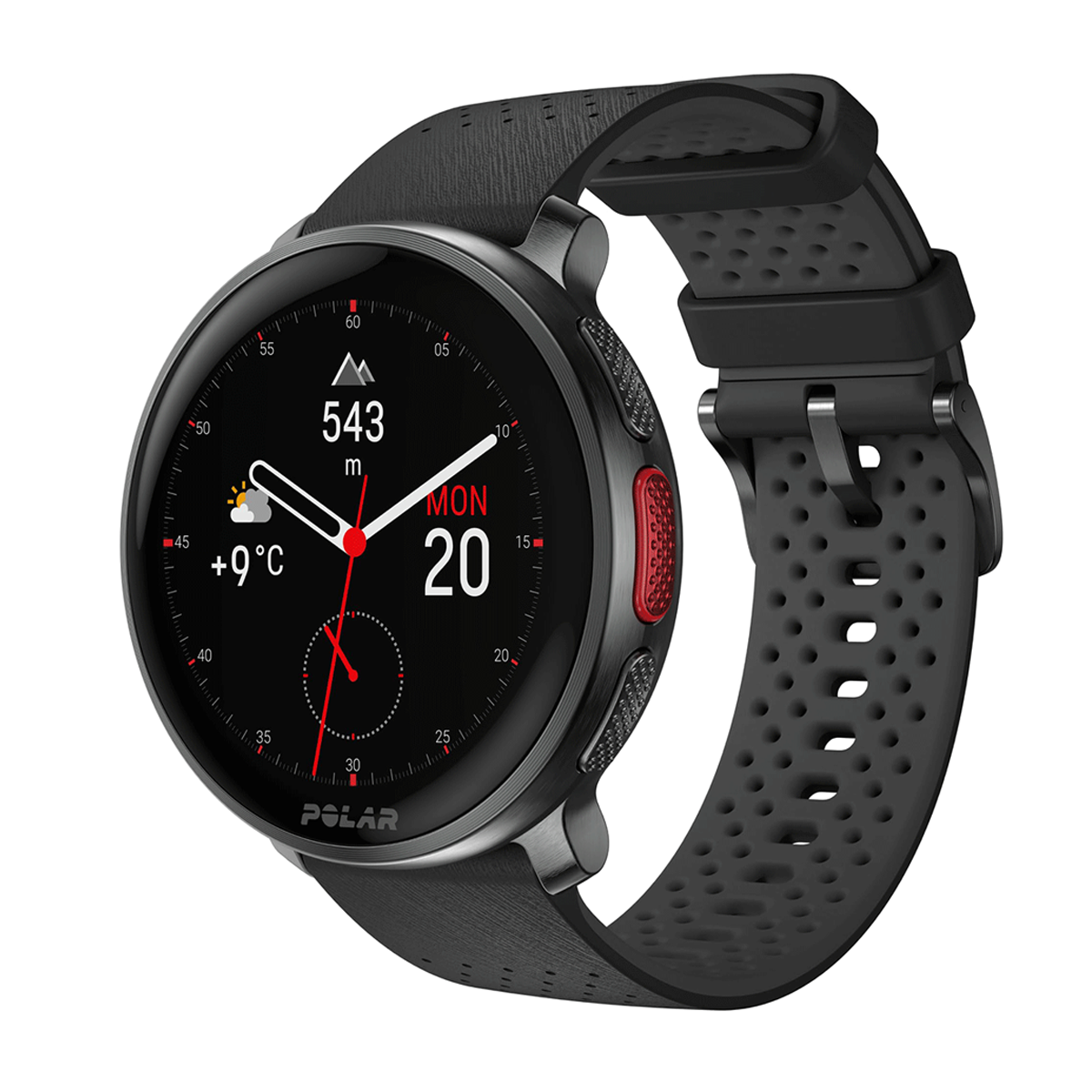 ساعت هوشمند پلار مدل Vantage V3-بدنه مشکی بند مشکی