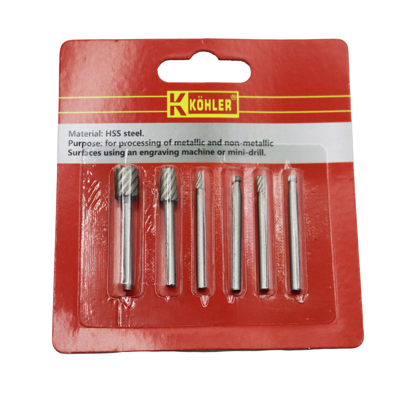 فرز چوب ساب الماسه کوهلر مدل شیار باز کد YP-3.17MM-4CM مجموعه 6 عددی