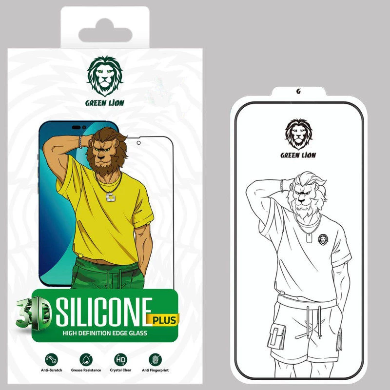 گلس گوشی اپل iPhone 13 Pro Max/14 Plus گرین مدل Silicone-HD Plus-بی رنگ شفاف