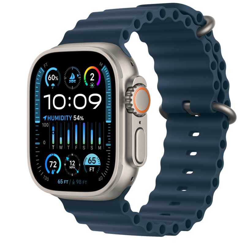 ساعت هوشمند اپل مدل Ultra 2 2024 Titanium Case Ocean Band 49mm ساعت هوشمند اپل مدل Ultra 2 2024 Titanium Case Ocean Band 49mm