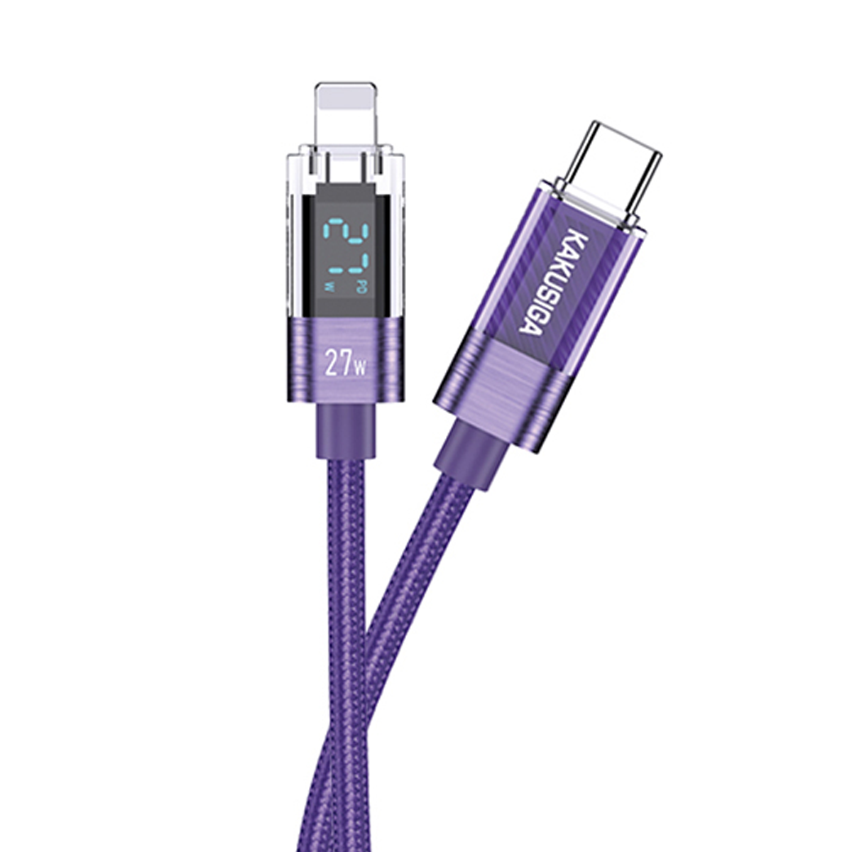 کابل تایپ سی به لایتنینگ کاکوسیگا مدل KSC-971 طول 1 متر-بنفش