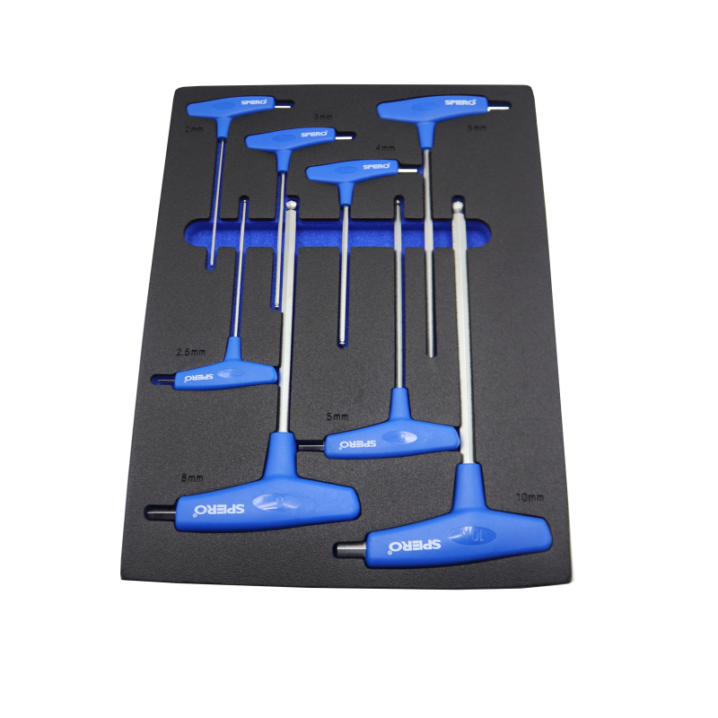 آچار آلن دسته تی اسپرو مدل YP-708E-C مجموعه 8 عددی آچار آلن دسته تی اسپرو مدل YP-708E-C مجموعه 8 عددی