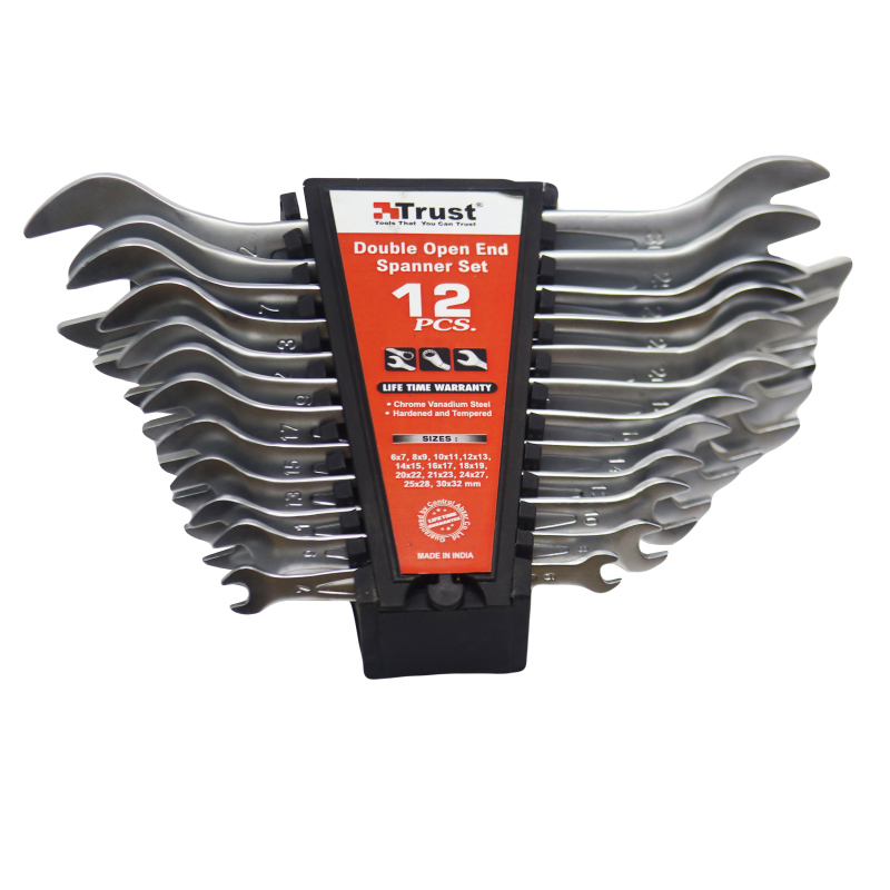 آچار دو سر تخت تراست مدل YP-012 مجموعه 12 عددی آچار دو سر تخت تراست مدل YP-012 مجموعه 12 عددی
