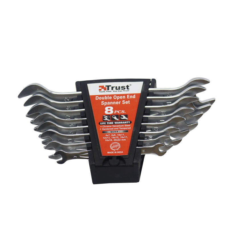 آچار دو سر تخت تراست مدل YP-08 مجموعه 8 عددی آچار دو سر تخت تراست مدل YP-08 مجموعه 8 عددی