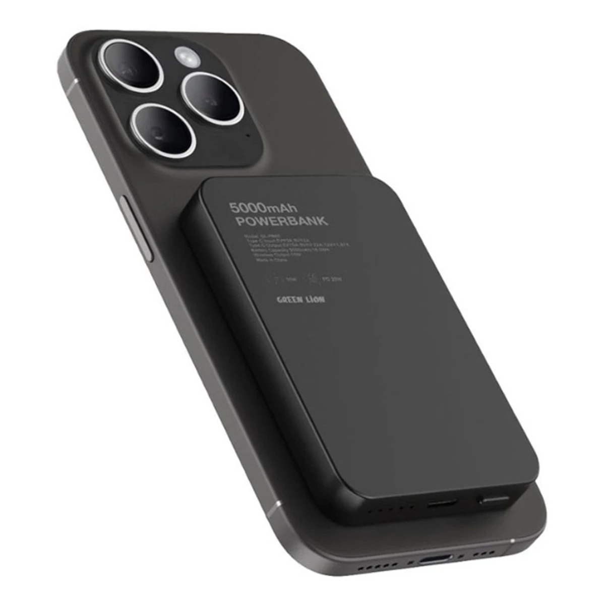 پاوربانک گرین لاین مدل GL-MAG 5 ظرفیت 5000 میلی آمپر ساعت-نارنجی