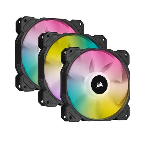 فن کیس کورسیر مدل iCUE SP120 RGB ELITE Triple مجموعه 3 عددی-سفید
