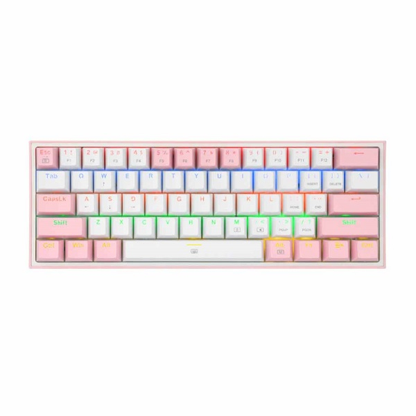 کیبورد با سیم گیمینگ ردراگون مدل FIZZ K617-WHITE-PINK کیبورد با سیم گیمینگ ردراگون مدل FIZZ K617-WHITE-PINK