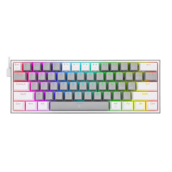 کیبورد گیمینگ ردراگون مدل FIZZ K617-GREY-WHITE