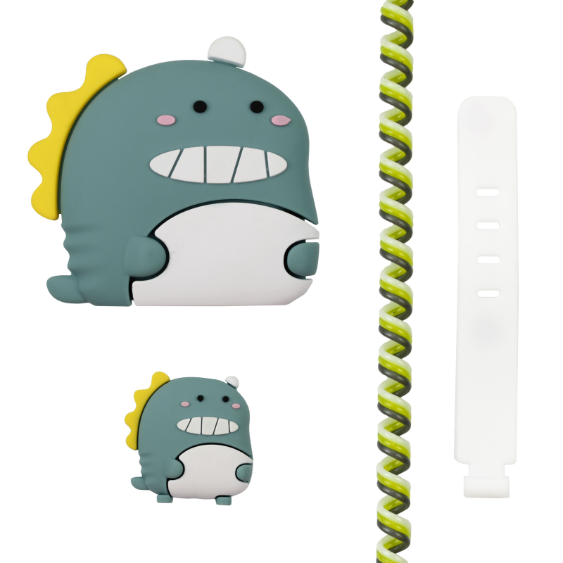 محافظ کابل و شارژر وال کیس 20W اپل طرح دایناسور خندان محافظ کابل و شارژر وال کیس 20W اپل طرح دایناسور خندان