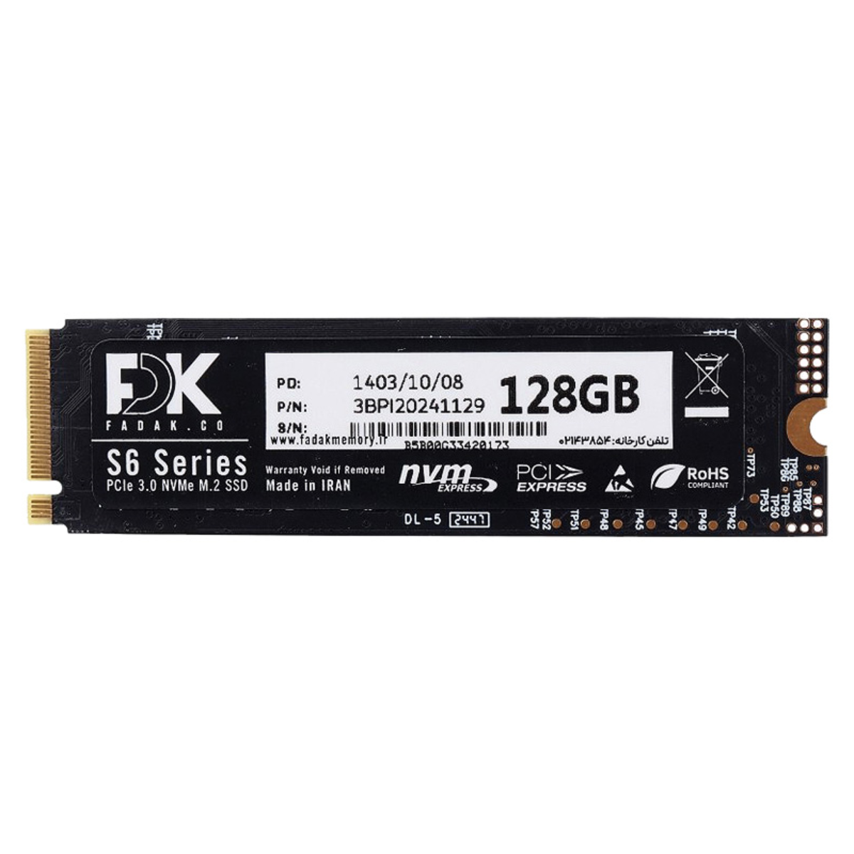 هارد اس اس دی اینترنال فدک مدل S6 NVME M.2 ظرفیت 128 گیگابایت هارد اس اس دی اینترنال فدک مدل S6 NVME M.2 ظرفیت 128 گیگابایت