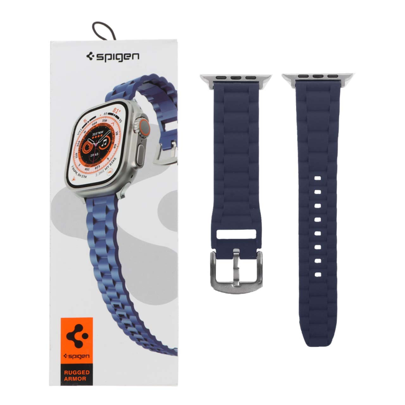 بند اپل واچ 42 - 44 - 45 - 49 میلی متری اسپیگن مدل Rugged Armor بند اپل واچ 42 - 44 - 45 - 49 میلی متری اسپیگن مدل Rugged Armor