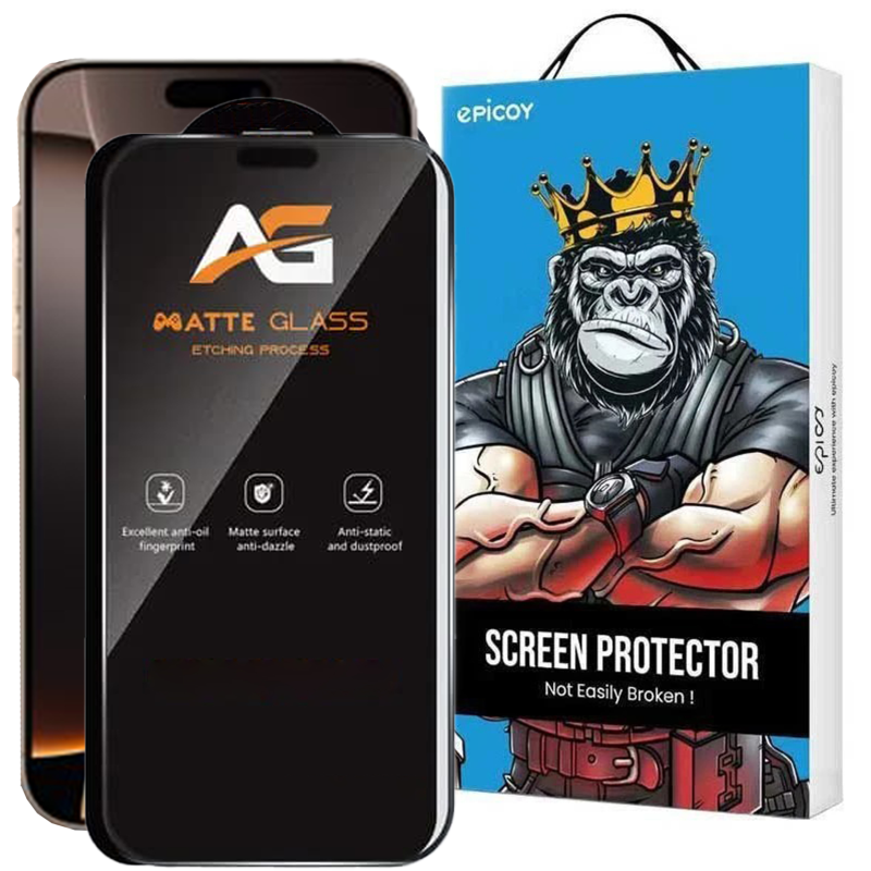 محافظ صفحه نمایش مات اپیکوی مدل AG Matte Etching مناسب برای گوشی موبایل اپل iPhone 16 pro max محافظ صفحه نمایش مات اپیکوی مدل AG Matte Etching مناسب برای گوشی موبایل اپل iPhone 16 pro max