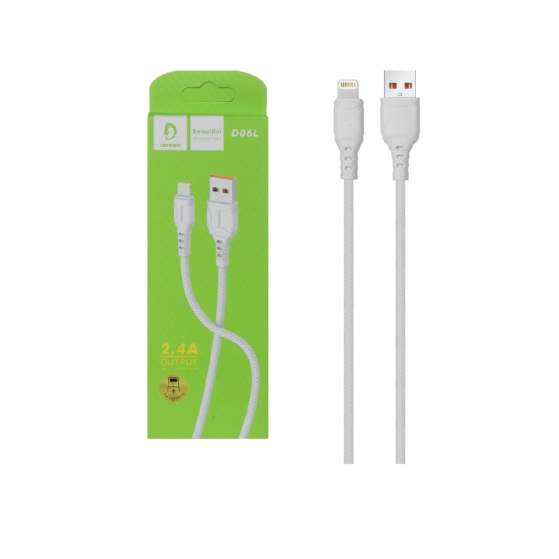 کابل تبدیل USB به لایتنینگ دنمن مدل D06L طول 1 متر کابل تبدیل USB به لایتنینگ دنمن مدل D06L طول 1 متر