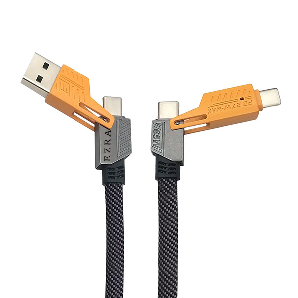 کابل تبدیل USB- USB-C به لایتنینگ-USB-C ازرا مدل PD 27 W-MAX طول 1 متر کابل تبدیل USB- USB-C به لایتنینگ-USB-C ازرا مدل PD 27 W-MAX طول 1 متر