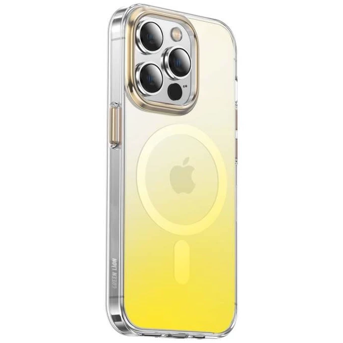 کاور گوشی اپل iPhone 14 Pro Max گرین مدل Rainbow Magsafe-زرد کاور گوشی اپل iPhone 14 Pro Max گرین مدل Rainbow Magsafe-زرد