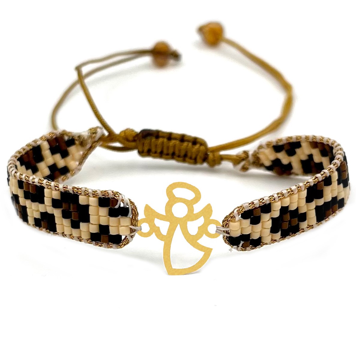 دستنبد طلا زنانه با پلاک طلا میوکی دیانا گالری کد10036