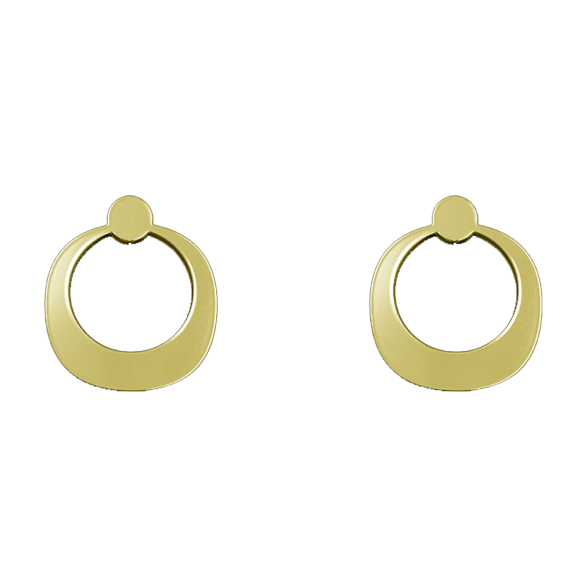 گوشواره طلا زنانه مدوپد مدل دایره تو خالی کد GA1-12352-1.50