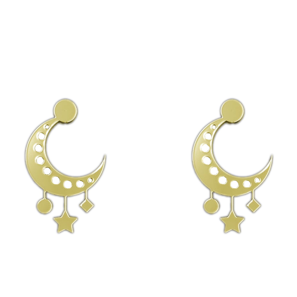 گوشواره طلا زنانه مدوپد مدل ماه کد GA1-15039-1.50