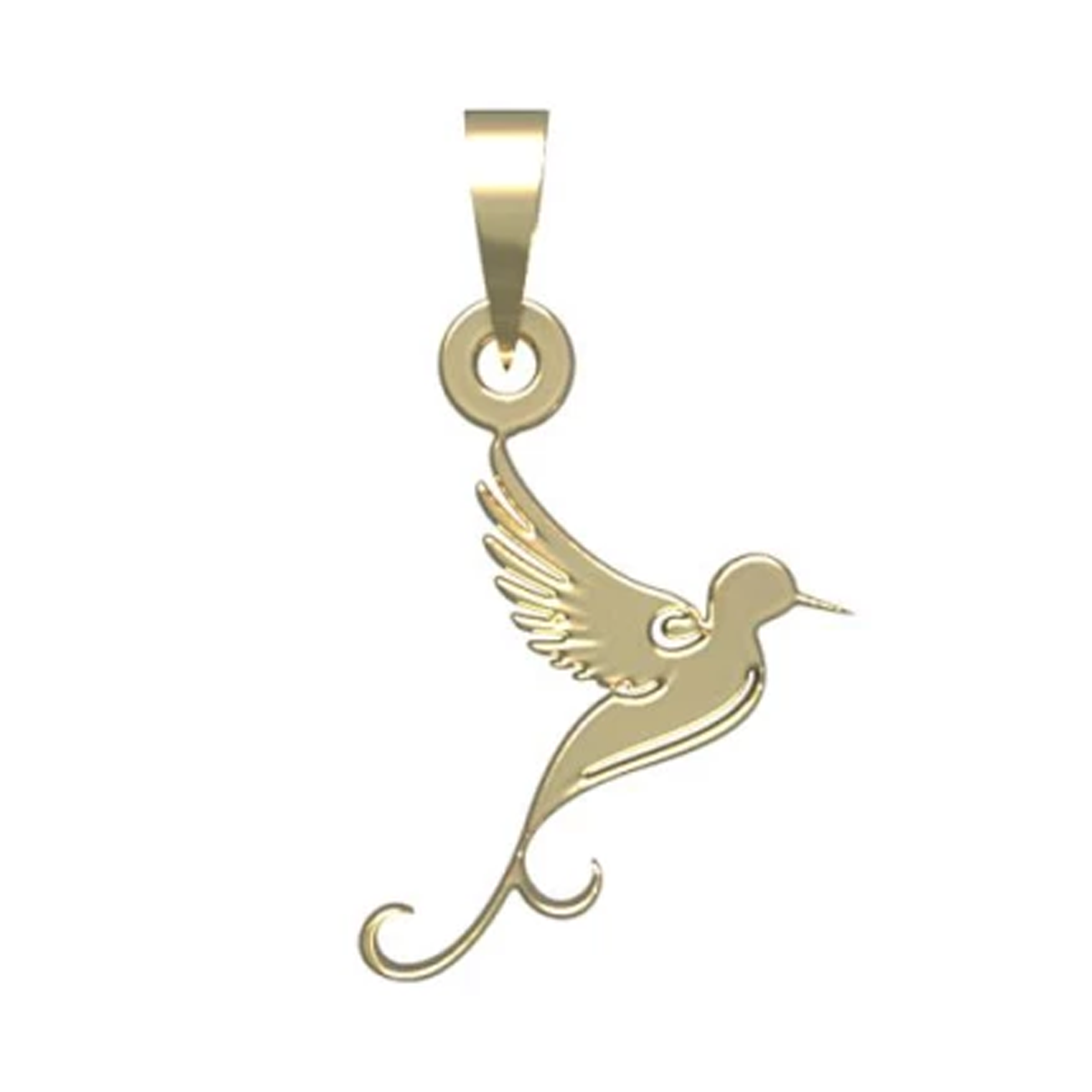 آویز طلا زنانه مدوپد مدل پرنده کد PA1-14739-0.50