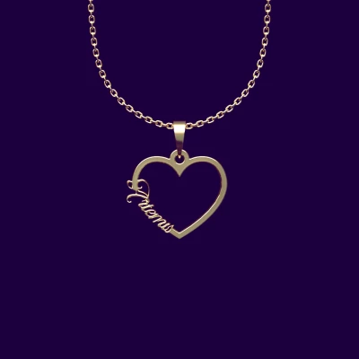 گردنبند طلا زنانه مدوپد مدل اسم Artemis کد VV2-1-1151-2.00