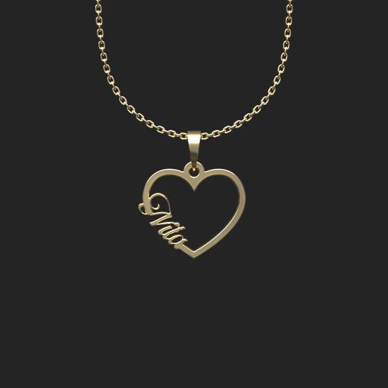 گردنبند طلا زنانه مدوپد مدل اسم نیلا nila کد HF2-1-1236-2.00