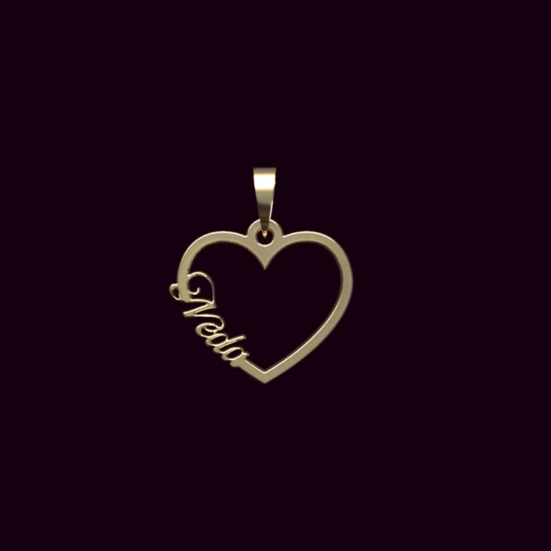 آویز طلا زنانه مدوپد مدل اسم ندا neda کد PB1-10524-0.50