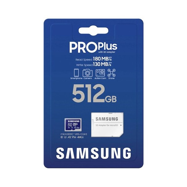 کارت حافظه microSDXC سامسونگ مدل Pro Plus کلاس 10 استاندارد UHS-I U3 سرعت 180MBps ظرفیت 512 گیگابایت کارت حافظه microSDXC سامسونگ مدل Pro Plus کلاس 10 استاندارد UHS-I U3 سرعت 180MBps ظرفیت 512 گیگابایت