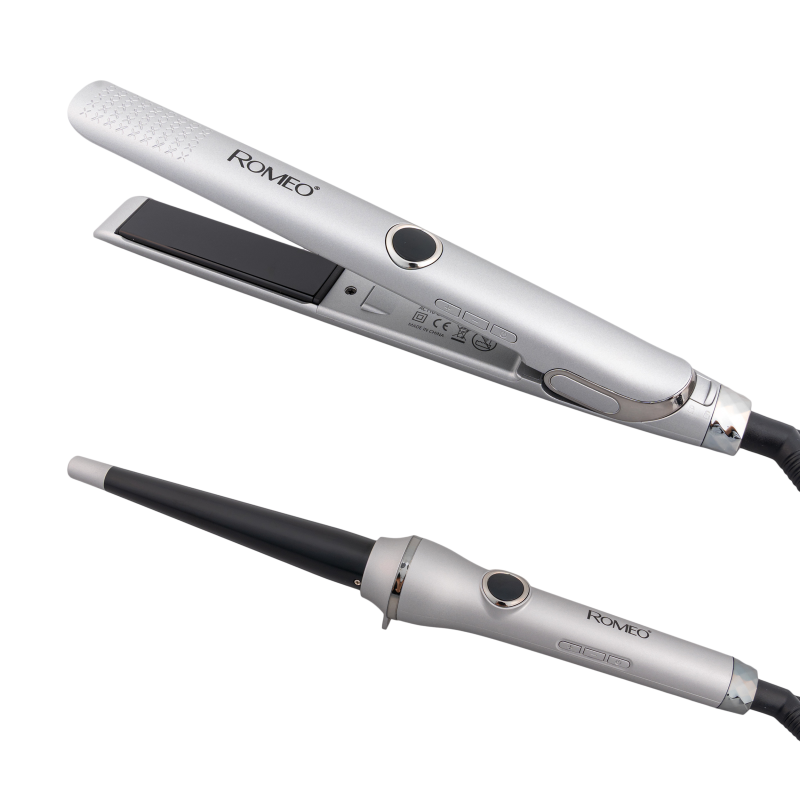 اتو و حالت دهنده ی مو حرفه ای رومئو مدل RM-5555 به همراه فر کننده مو اتو و حالت دهنده ی مو حرفه ای رومئو مدل RM-5555 به همراه فر کننده مو