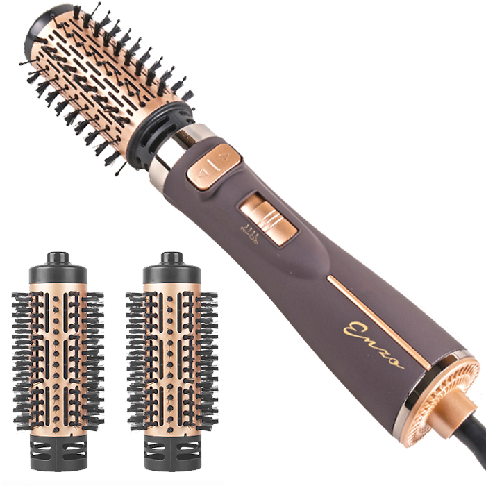 سشوار برسدار چرخشی حرفهای انزو مدل EN-743، موتور DC با توان مصرفی 1500 وات، دارای قابلیت تعویض سری، باد سرد، با حالت صافکننده و حجمدهنده، وزن 700 گرم، تنظیم حرارت 2 حالته و کنترل سرعت 2 حالته، به همراه 2 سری برسدار سشوار برسدار چرخشی حرفهای انزو مدل EN-743، موتور DC با توان مصرفی 1500 وات، دارای قابلیت تعویض سری، باد سرد، با حالت صافکننده و حجمدهنده، وزن 700 گرم، تنظیم حرارت 2 حالته و کنترل سرعت 2 حالته، به همراه 2 سری برسدار