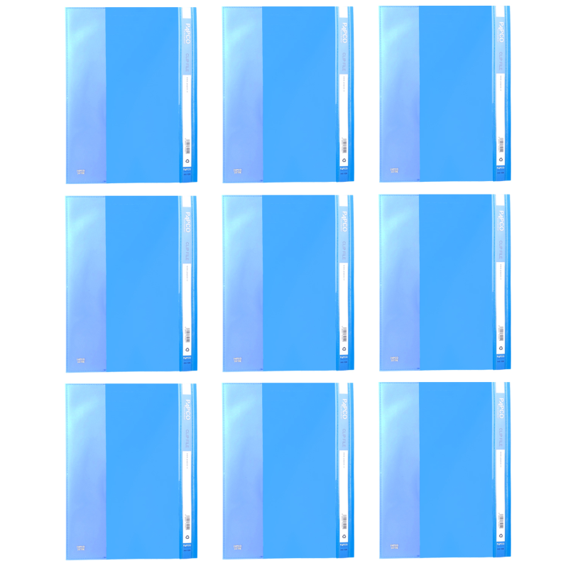 پوشه پاپکو مدل گیره دار پلاستیک مجموعه 9 عددی پوشه پاپکو مدل گیره دار پلاستیک مجموعه 9 عددی