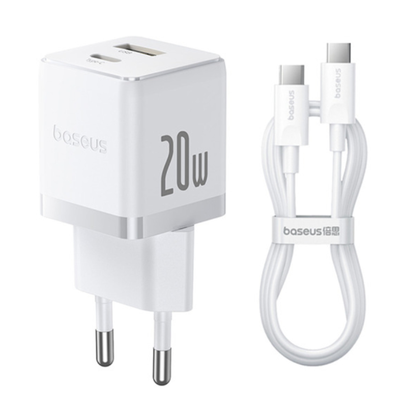 شارژر دیواری باسئوس مدل 20W Palm به همراه کابل USB-C به توان 20 وات شارژر دیواری باسئوس مدل 20W Palm به همراه کابل USB-C به توان 20 وات