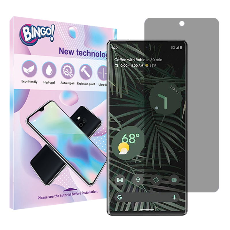 محافظ صفحه نمایش حریم شخصی بینگو مدل Tough مناسب برای گوشی موبایل گوگل Pixel 6a