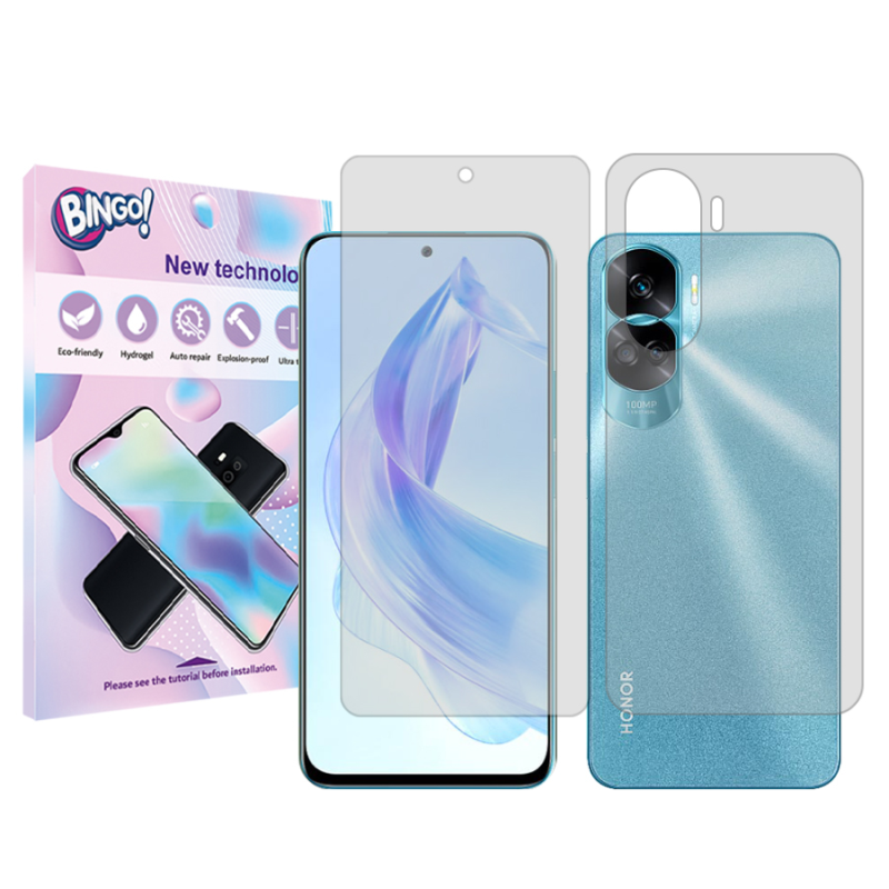 محافظ صفحه نمایش شفاف بینگو مدل Tough مناسب برای گوشی موبایل آنر 90 Lite به همراه محافظ پشت گوشی محافظ صفحه نمایش شفاف بینگو مدل Tough مناسب برای گوشی موبایل آنر 90 Lite به همراه محافظ پشت گوشی